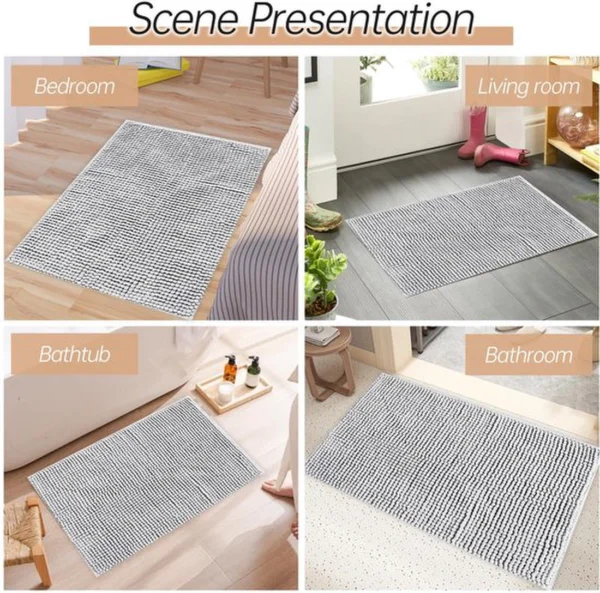 P-87213234520322-20260405134802.webp Unyqoos® Zachte en absorberende badmat van chenille met antislip voor badkamer