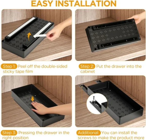 P-87213234538002-20260406100403.webp Unyqoos® Uittrekbare organiser voor keukenlade met stil dempingssysteem en eenvoudige montage