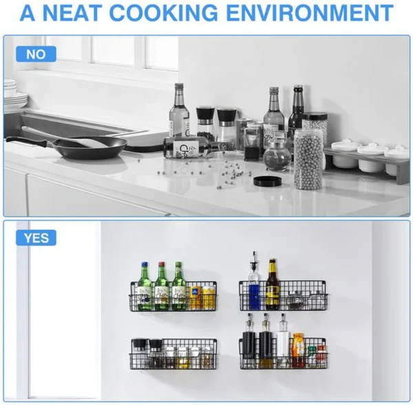 P-87213234547157-20260406101506.webp Unyqoos® Ruim en stijlvol kruidenrek voor wandmontage in de keuken set van vier