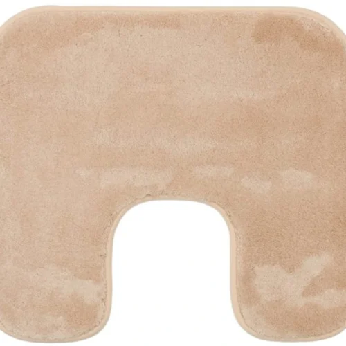 P-87213234548070-20260405135608.webp Unyqoos® Zachte antislip badmat met uitsparing voor staand toilet in zandkleur