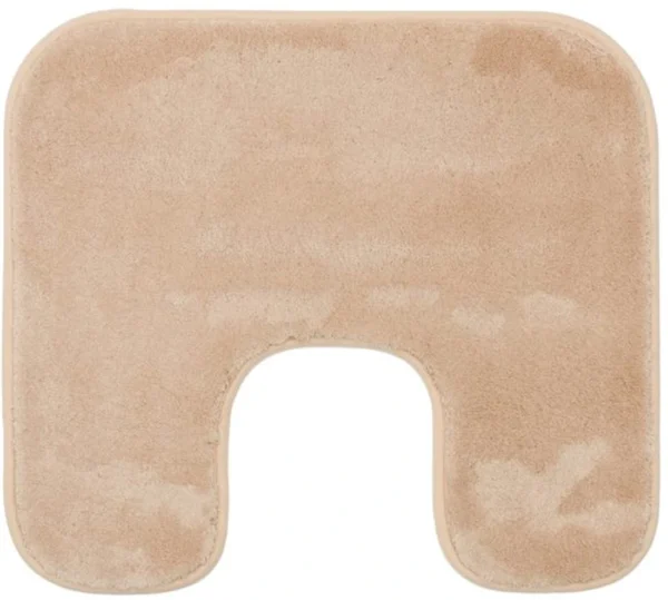P-87213234548070-20260405135608.webp Unyqoos® Zachte antislip badmat met uitsparing voor staand toilet in zandkleur