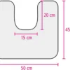 P-87213234548073-20260405135632.webp Unyqoos® Zachte antislip badmat met uitsparing voor staand toilet in zandkleur