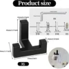 P-87213234555763-20260406120259.webp Unyqoos® Set van 5 stijlvolle zwarte wandhaken van zinklegering voor veelzijdig gebruik in huis
