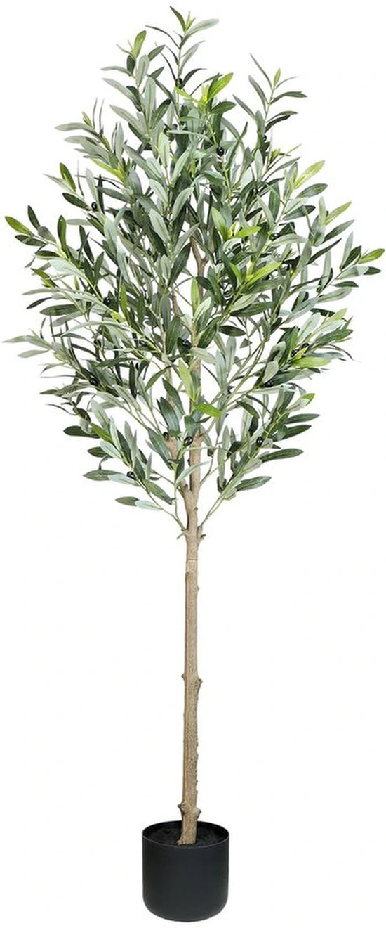 Unyqoos® Decoratieve kunstolijfboom van 150 cm voor huis en kantoorinterieur, groente, 150 cm