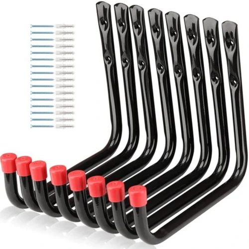 P-87213234572660-20260406120509.webp Unyqoos® Set van 8 stevige wandhaken voor opslag van gereedschap en fietsen