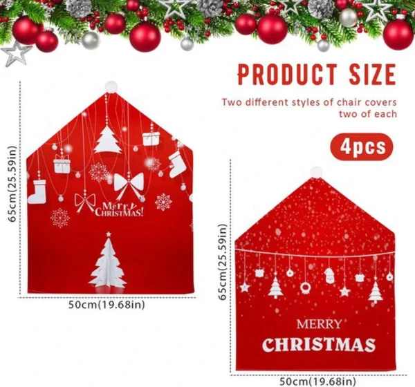 P-87213234574641-20260406092953.webp Unyqoos® Set van 4 feestelijke stoelhoezen voor een sfeervolle kersttafel