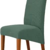Unyqoos® Set van 4 elastische stoelhoezen voor grote eetkamerstoelen in lichtgroen