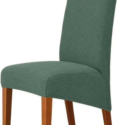 Unyqoos® Set van 4 elastische stoelhoezen voor grote eetkamerstoelen in lichtgroen