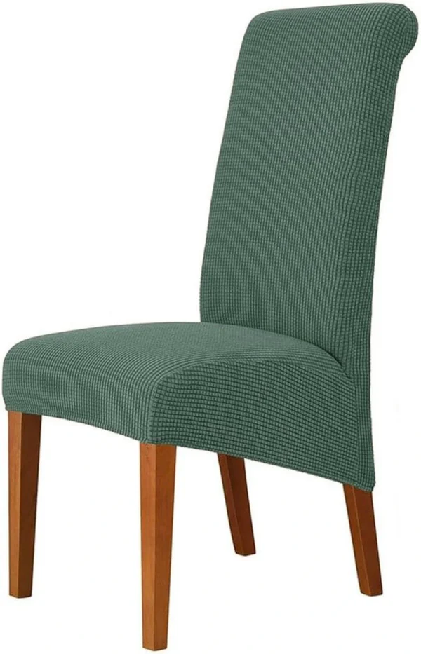 Unyqoos® Set van 4 elastische stoelhoezen voor grote eetkamerstoelen in lichtgroen