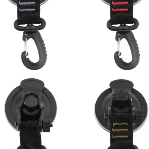 Unyqoos® Set van 4 robuuste zuignaphaken voor veelzijdige bevestiging op reis