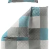 Unyqoos® Ademend Turquoise Beddengoed van Katoen met Verborgen Ritssluiting