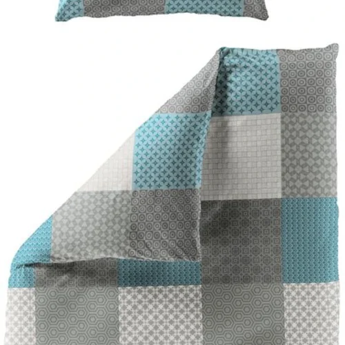 Unyqoos® Ademend Turquoise Beddengoed van Katoen met Verborgen Ritssluiting