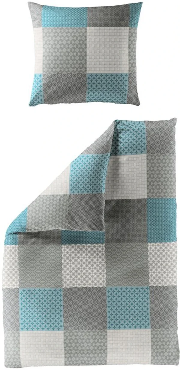 Unyqoos® Ademend Turquoise Beddengoed van Katoen met Verborgen Ritssluiting