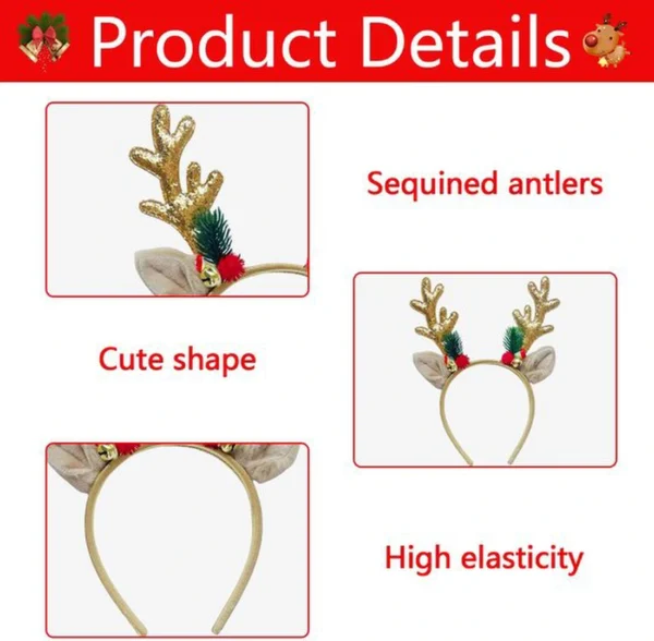 Unyqoos® Set van zes feestelijke kersthaaraccessoires voor kinderen en volwassenen