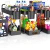 Unyqoos® Stapelbare opbergrekjes voor badkamer en keuken met hangende accessoires
