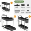 Unyqoos® Stapelbare opbergrekjes voor badkamer en keuken met hangende accessoires