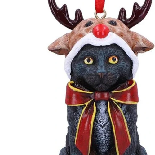 P-87213234641030-20260406093134.webp Unyqoos® Schattige hangende kerstdecoratie met zwarte kat en rendierhoed