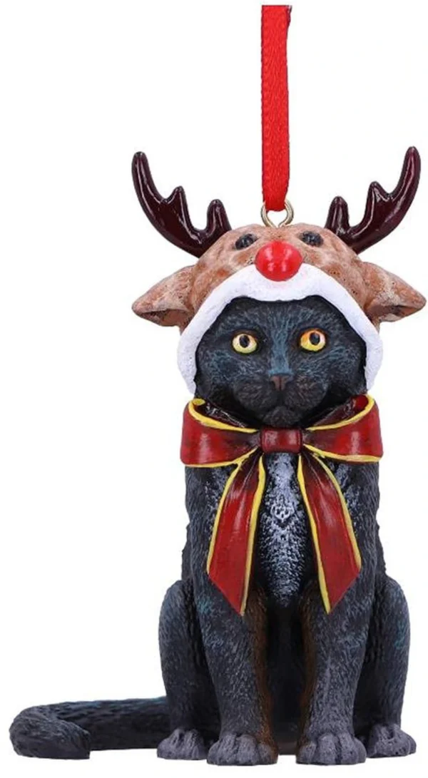 P-87213234641030-20260406093134.webp Unyqoos® Schattige hangende kerstdecoratie met zwarte kat en rendierhoed