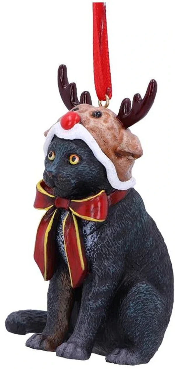 P-87213234641033-20260406093148.webp Unyqoos® Schattige hangende kerstdecoratie met zwarte kat en rendierhoed