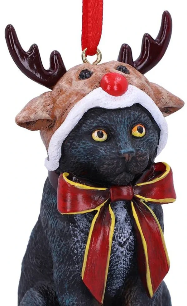 P-87213234641035-20260406093211.webp Unyqoos® Schattige hangende kerstdecoratie met zwarte kat en rendierhoed