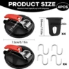 P-87213234643631-20260406120644.webp Unyqoos® Set van vier krachtige zuignappen met haken voor veelzijdig gebruik