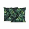 Unyqoos® Set van 2 decoratieve kussenslopen met tropisch bladerpatroon voor binnen en buiten