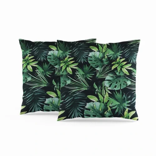 P-87213234646530-20260406112054.webp Unyqoos® Set van 2 decoratieve kussenslopen met tropisch bladerpatroon voor binnen en buiten
