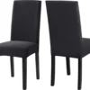 Unyqoos® Rekbare en wasbare stoelhoezen set van 2 voor eetkamerstoelen antracietgrijs