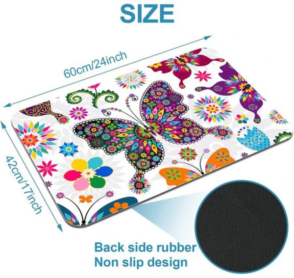 Unyqoos® Decoratieve Antislip Badkamermat met Absorberende Eigenschappen en Sneldrogende Functie, 42 x 60 cm