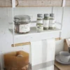 P-872132347402710-20260406101722.webp Unyqoos® Ruimtebesparend kruidenrek van staal en hout voor de keuken