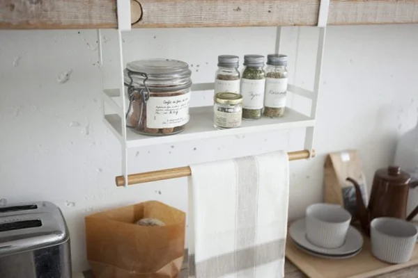 P-872132347402710-20260406101722.webp Unyqoos® Ruimtebesparend kruidenrek van staal en hout voor de keuken