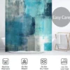 Unyqoos® Stijlvol Modern Douchegordijn in Turquoise met Abstract Kunstwerk voor de Badkamer