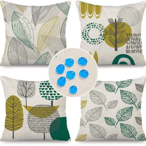 Unyqoos® Set van 4 weerbestendige decoratieve kussenhoezen voor binnen en buiten