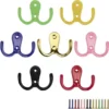 P-87213234796260-20260406120751.webp Unyqoos® Set van 7 kleurrijke garderobehaken met dubbele haken voor veelzijdig gebruik