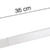 Unyqoos® Elegant verchroomd handdoekenrek van 35 cm met glas en messingelementen