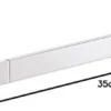Unyqoos® Elegant verchroomd handdoekenrek van 35 cm met glas en messingelementen