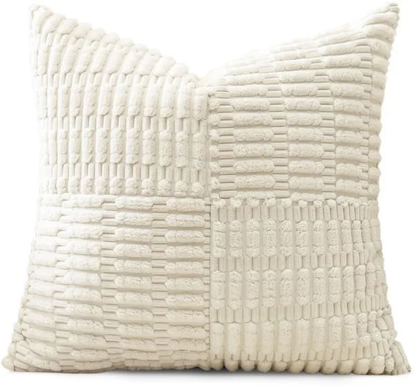 Unyqoos® Decoratieve kussensloop van corduroy met elegante gestreepte textuur en verborgen rits