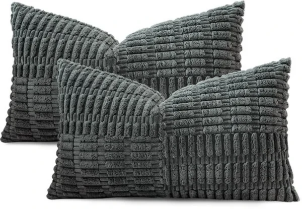 P-87213234835555-20260406113250.webp Unyqoos® Set van 2 decoratieve corduroy kussenslopen met gestreept patroon voor interieur