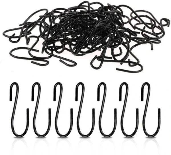 Unyqoos® Set van 60 compacte metalen S-haken voor veelzijdig ophanggebruik