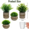 P-87213234887345-20260405142007.webp Unyqoos® Set van vier realistische kunstplanten in pot voor stijlvolle binnenhuisdecoratie
