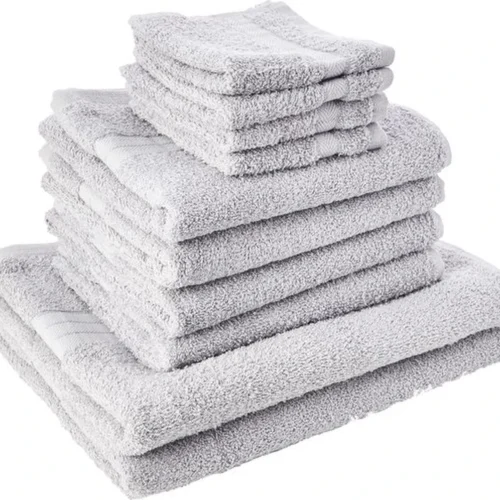 P-87213234893970-20260405183752.webp Unyqoos® Zilvergrijze handdoekenset van Egyptisch katoen voor ultiem comfort
