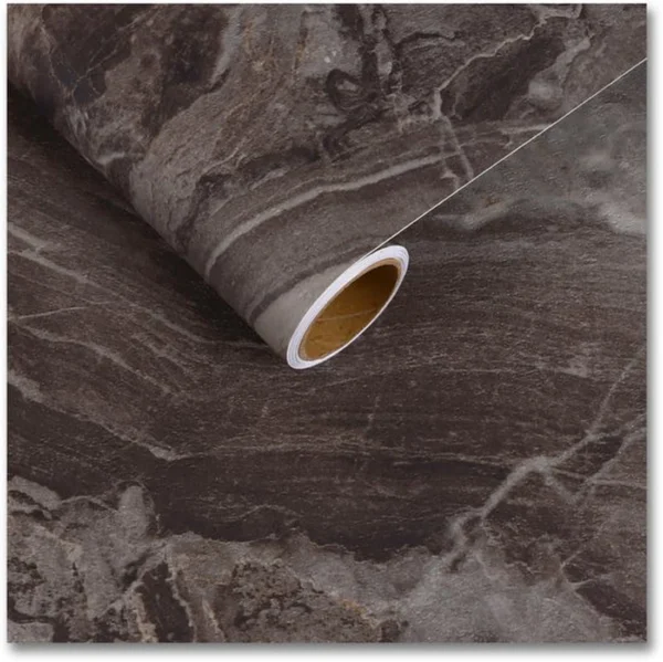 Unyqoos® Bruin Zelfklevend Marmerfolie voor Meubels en Wanden - Waterdicht en Krasbestendig