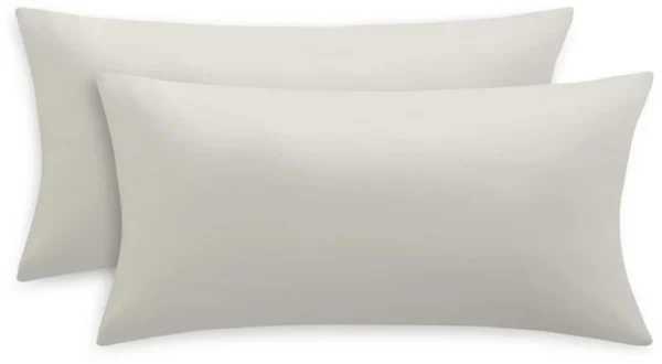 Unyqoos® Set van 2 zachte beige kussenhoezen 40x80 cm met rits voor comfort