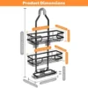 P-87213234899221-20260405174105.webp Unyqoos® Hanggemonteerde badkamerdoucheplank met drie niveaus en roestvrij stalen afwerking