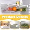 Unyqoos® Praktische uittrekbare koelkastorganizer voor groenten en fruit, set van 2