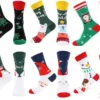 Unyqoos® Feestelijke uniseks kerstsokken set met unieke patronen en hoog draagcomfort