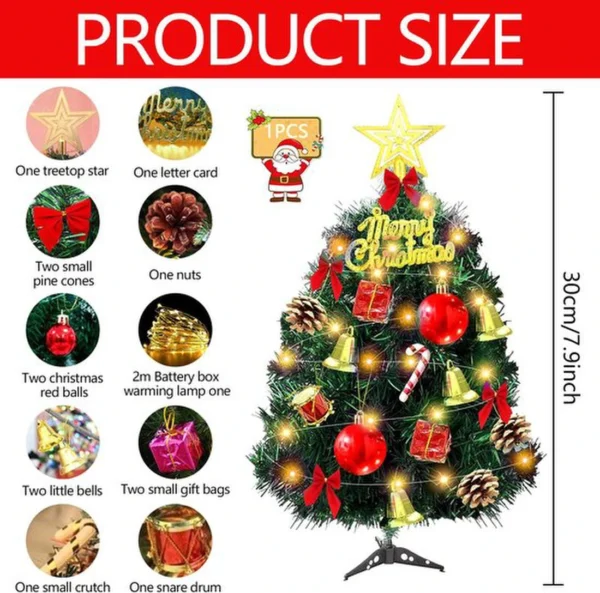 Unyqoos® Compacte kerstboom met sfeervolle verlichting en decoraties voor binnen
