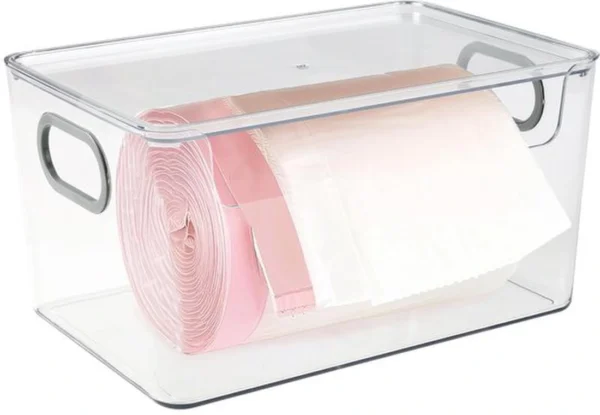 P-87213234946430-20260406094632.webp Unyqoos® Ruimtebesparende transparante vuilniszakhouder voor keuken en badkamer