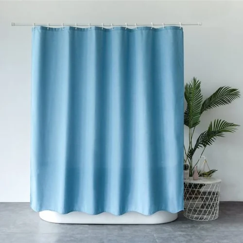 Unyqoos® Luxe turquoise douchegordijn van zwaar textiel met schimmelbestendige eigenschappen