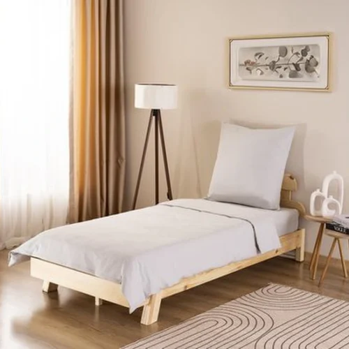 Unyqoos® Ademend lichtgrijs dekbedovertrek met kussensloop voor ultiem comfort